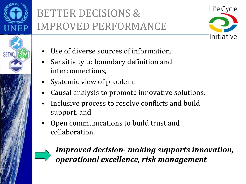 better decisions improved performance