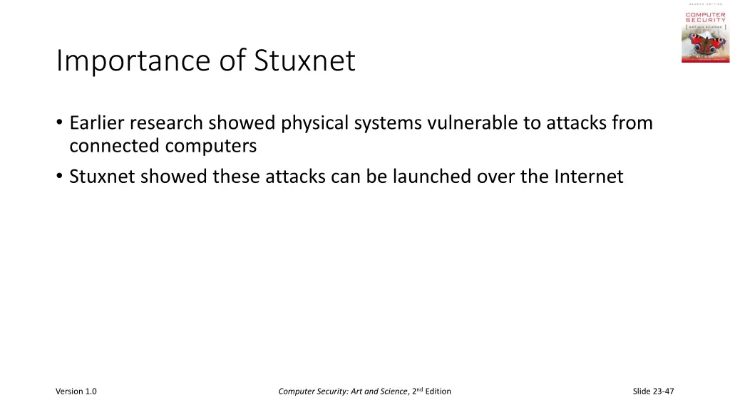 importance of stuxnet