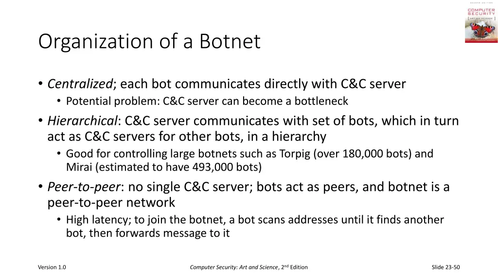 organization of a botnet