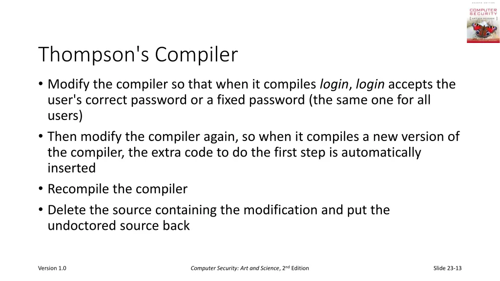 thompson s compiler