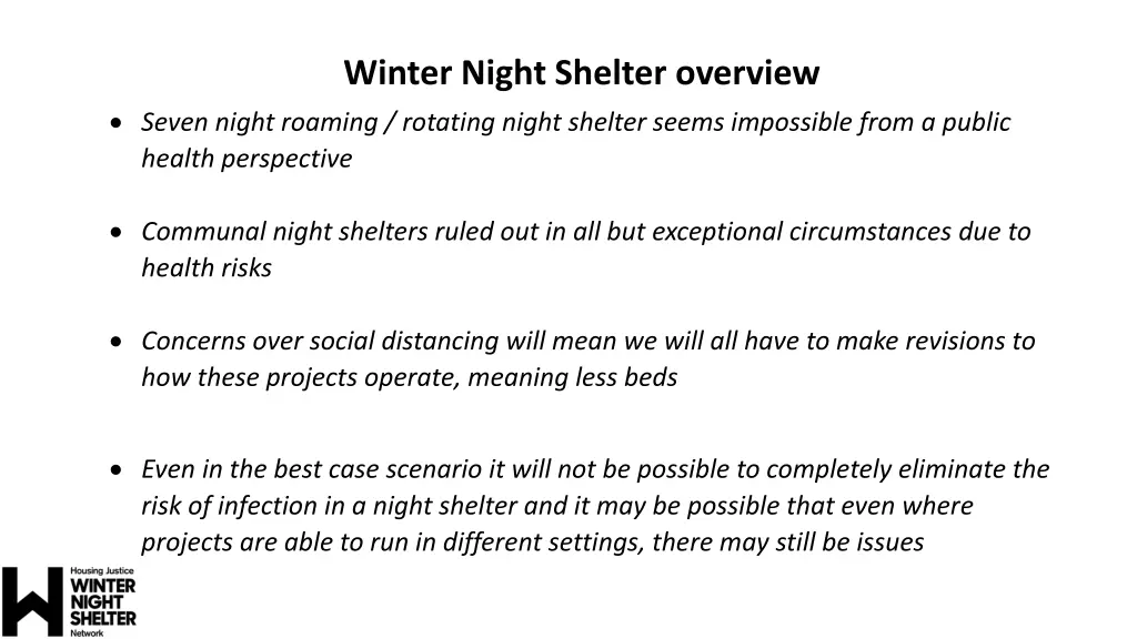 winter night shelter overview seven night roaming