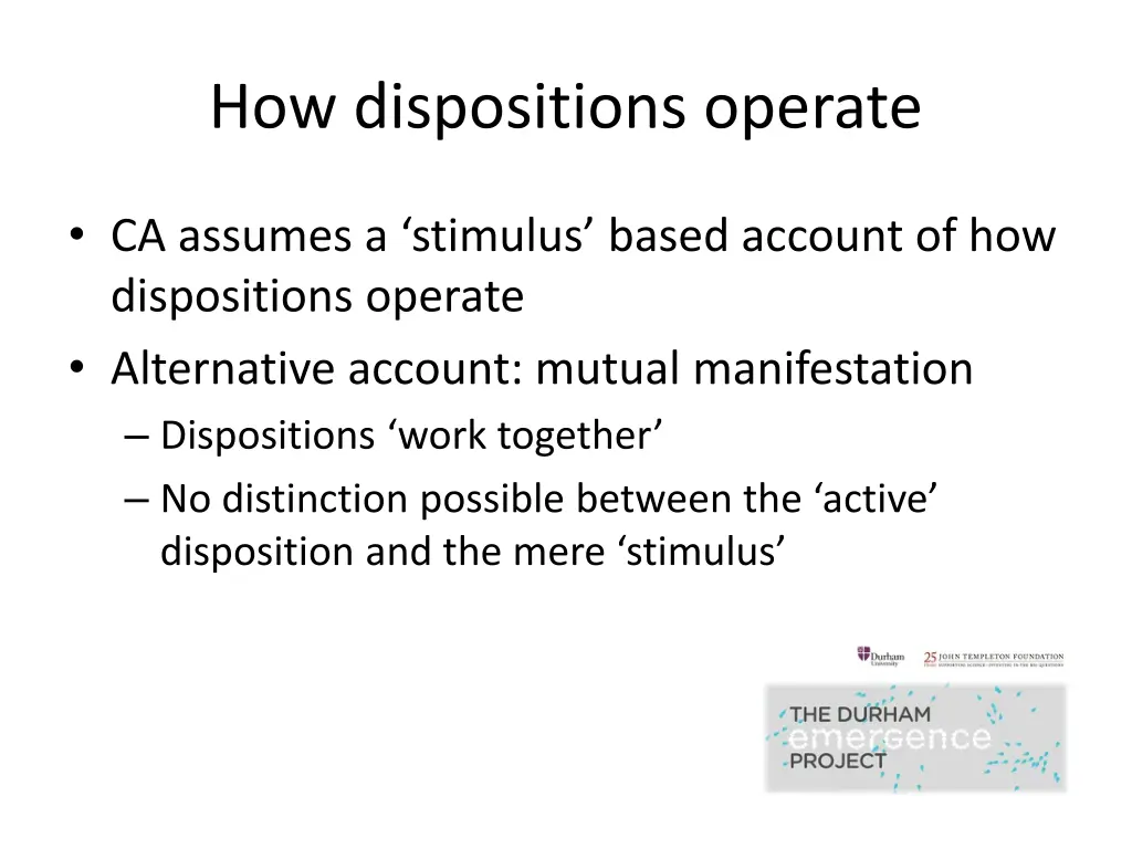 how dispositions operate 1