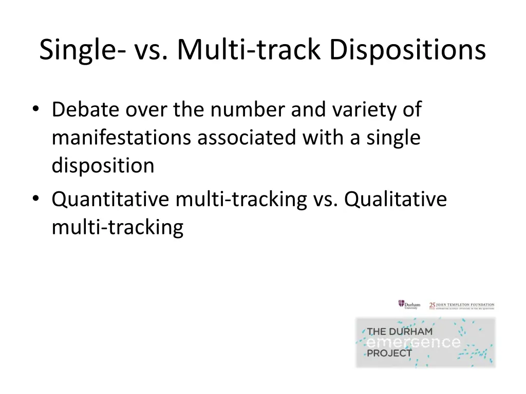 single vs multi track dispositions 1