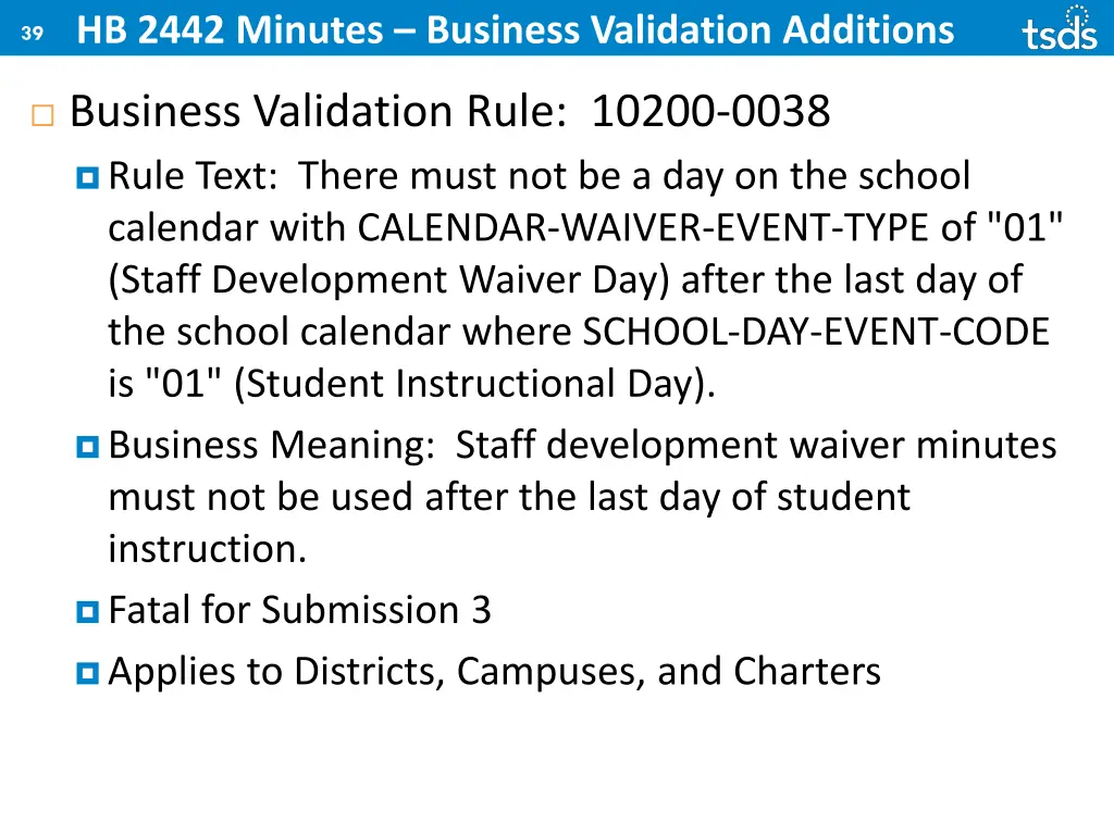 hb 2442 minutes business validation additions 1