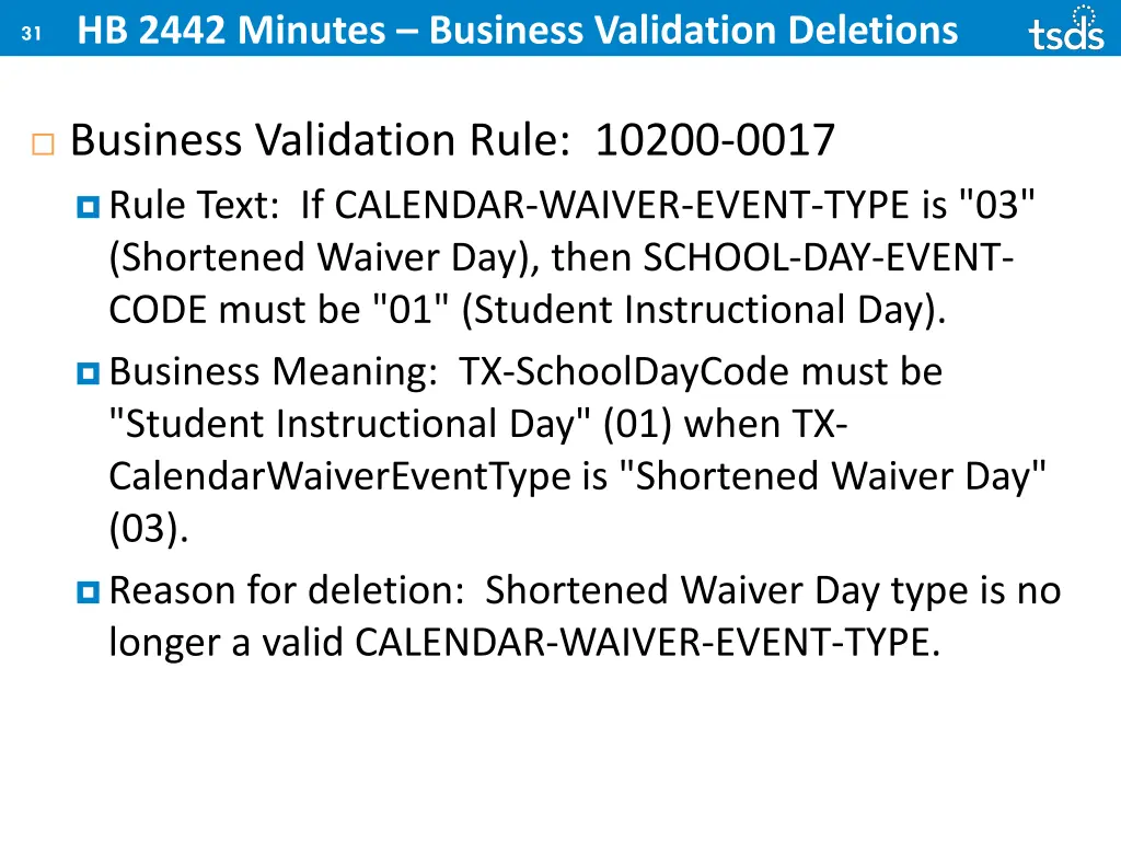 hb 2442 minutes business validation deletions 1