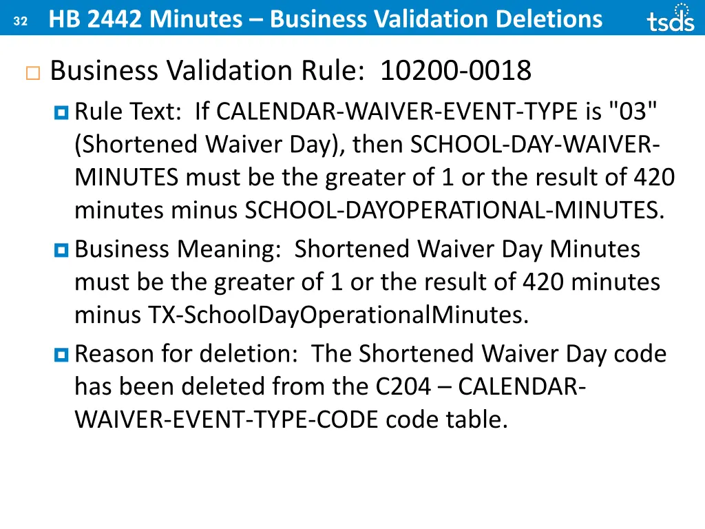 hb 2442 minutes business validation deletions 2