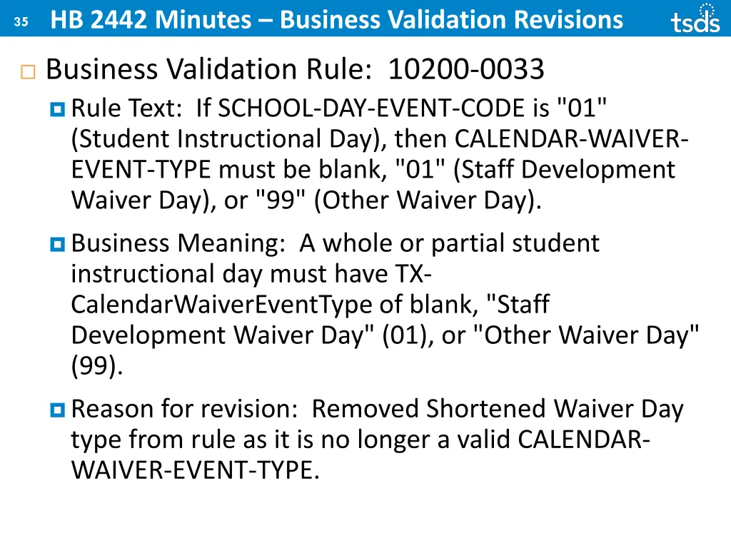 hb 2442 minutes business validation revisions 2