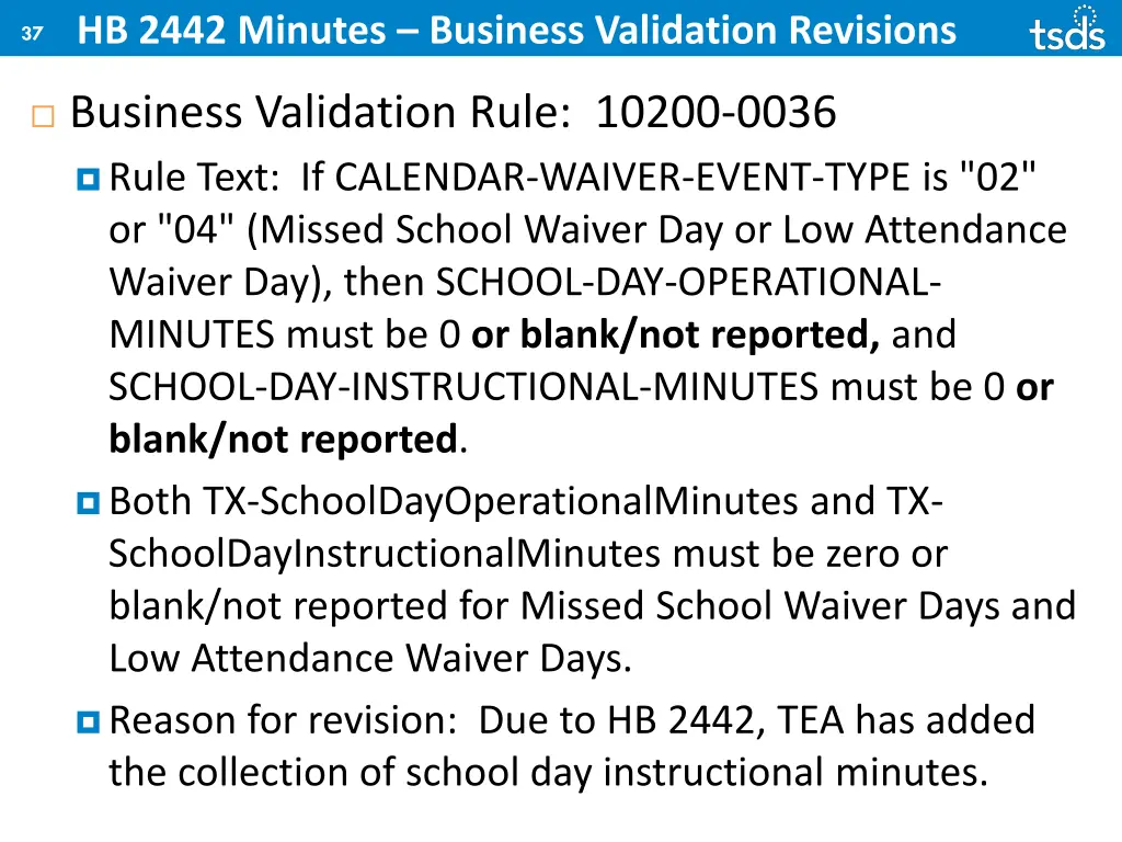 hb 2442 minutes business validation revisions 4