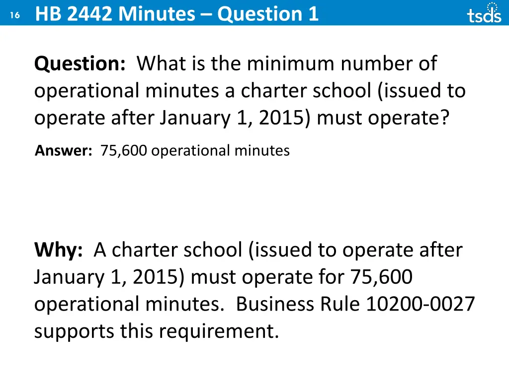 hb 2442 minutes question 1