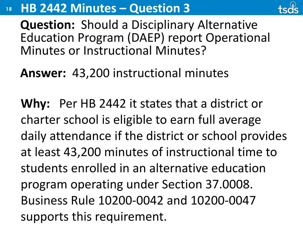 hb 2442 minutes question 3