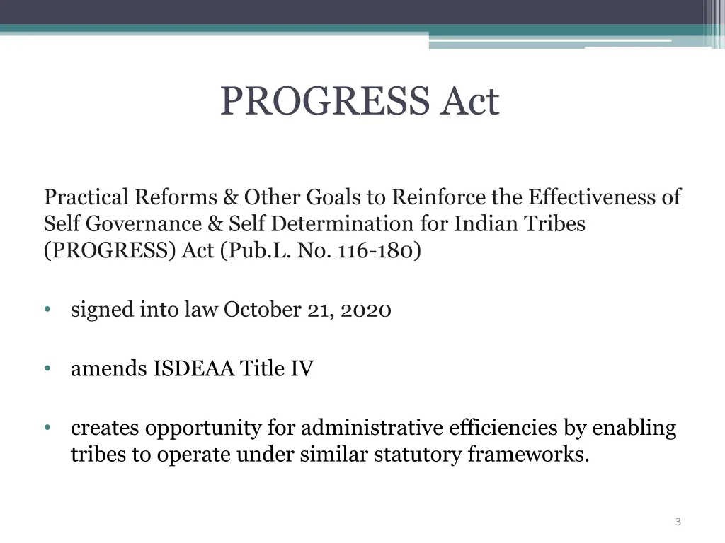 progress act