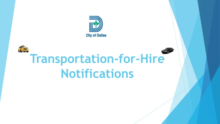 transportation for hire notifications