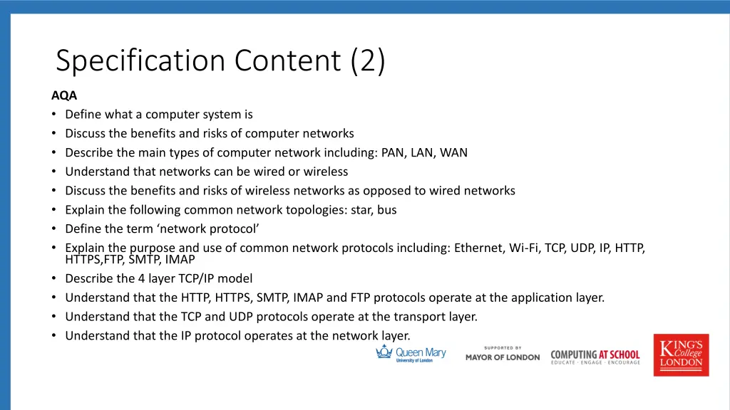 specification content 2