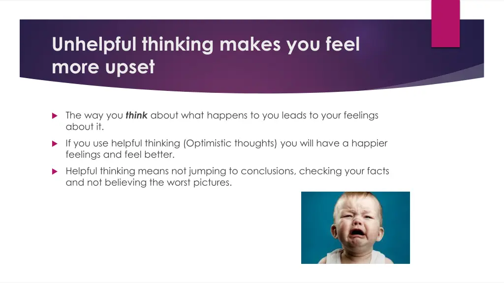 unhelpful thinking makes you feel more upset