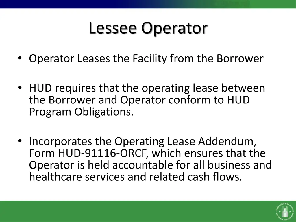 lessee operator