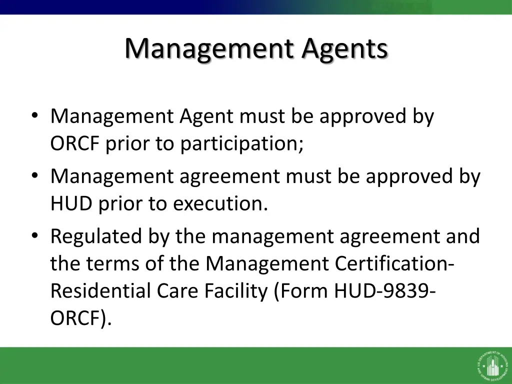 management agents 1