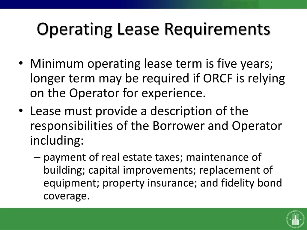 operating lease requirements 1