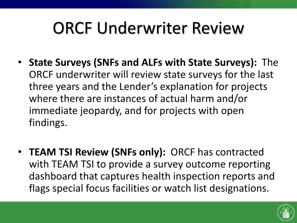 orcf underwriter review 2