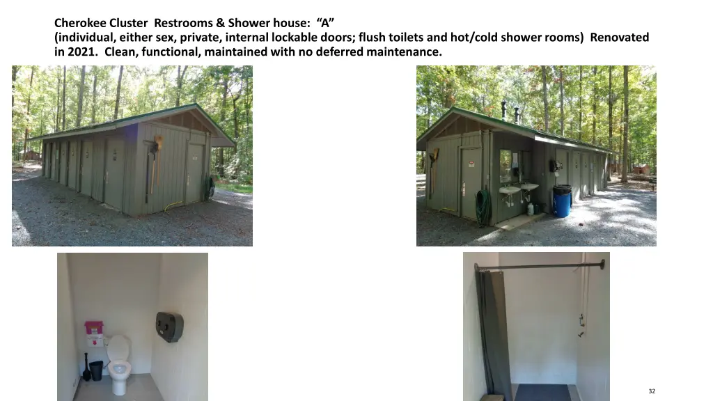 cherokee cluster restrooms shower house