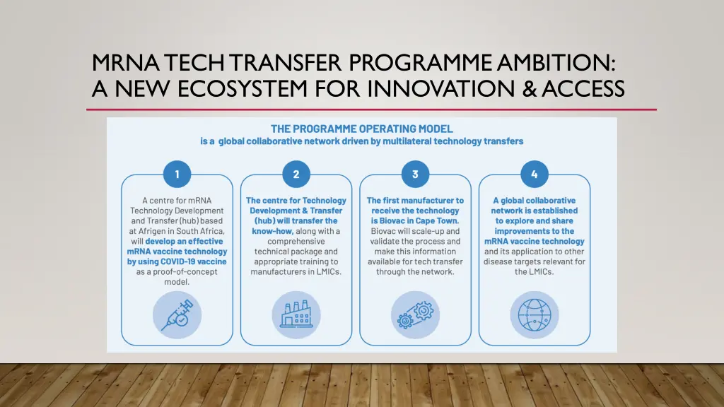 mrnatech transfer programme ambition