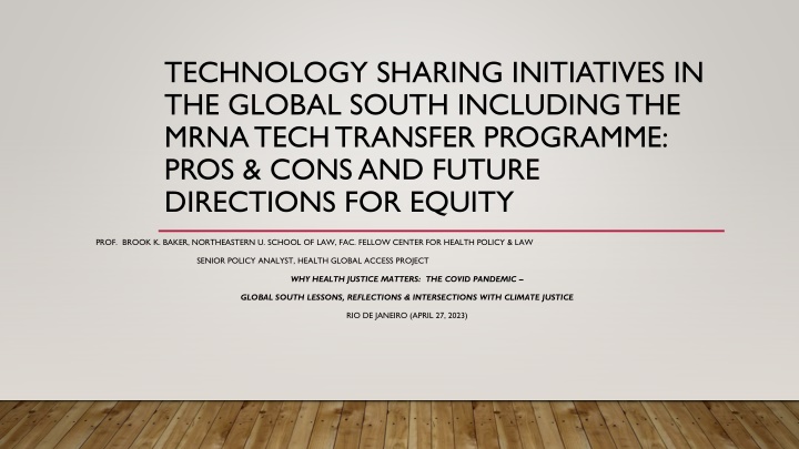 technology sharing initiatives in the global