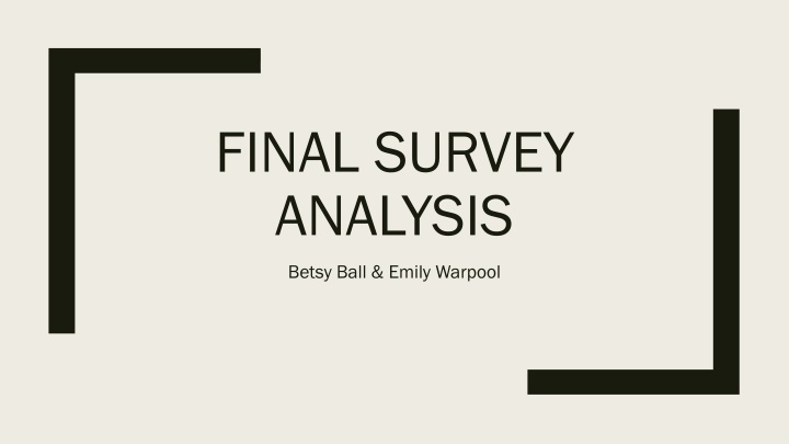 final survey analysis