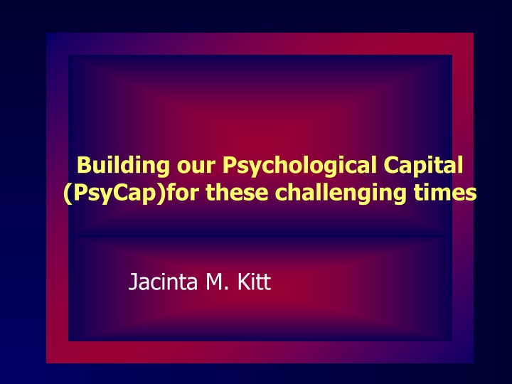 building our psychological capital psycap