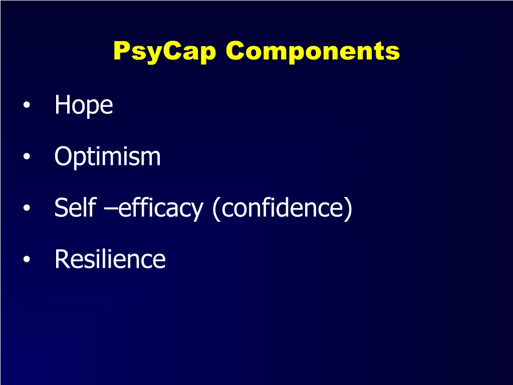 psycap components