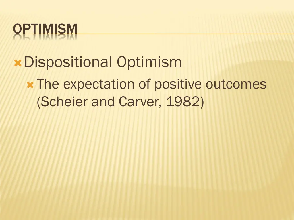 optimism