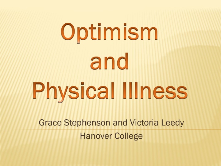 optimism optimism and and physical illness