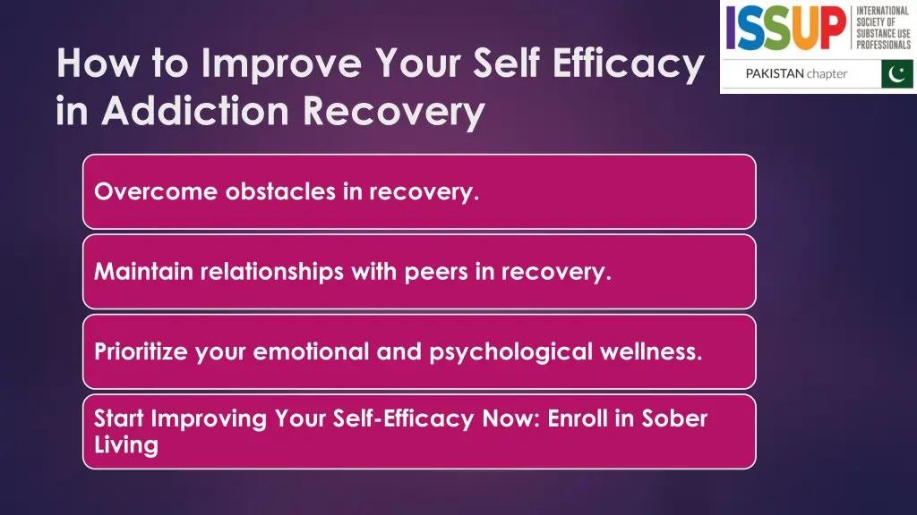 how to improve your self efficacy in addiction