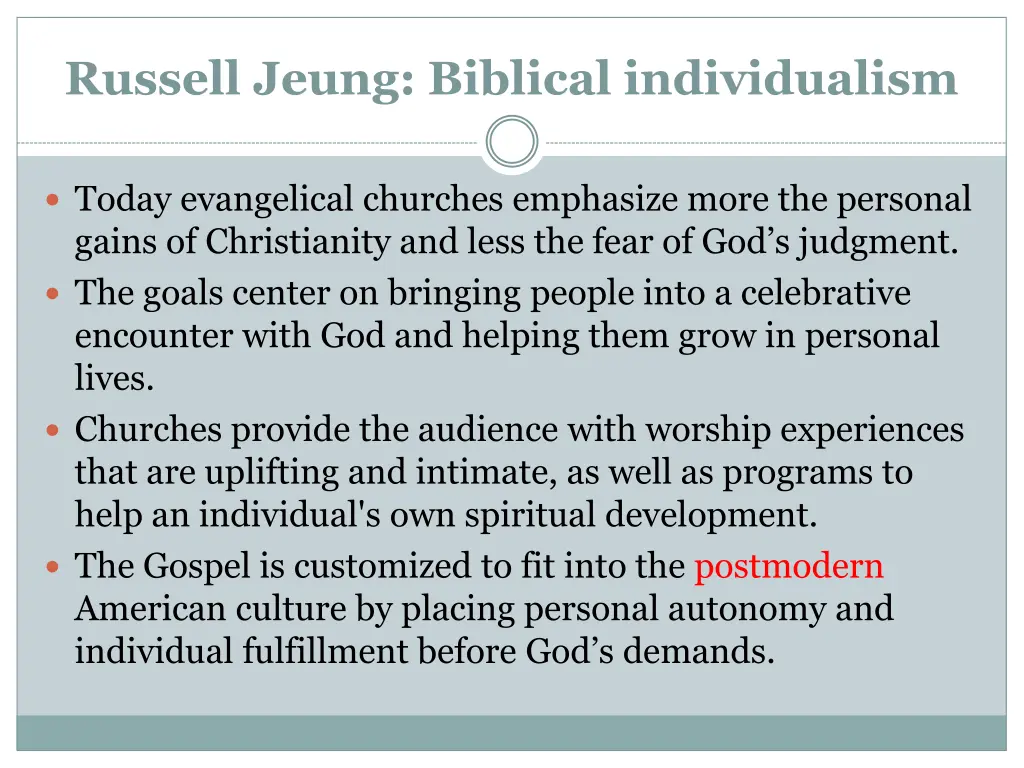 russell jeung biblical individualism