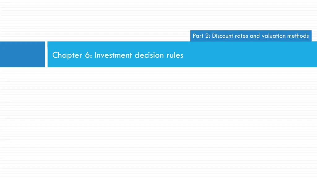 part 2 discount rates and valuation methods