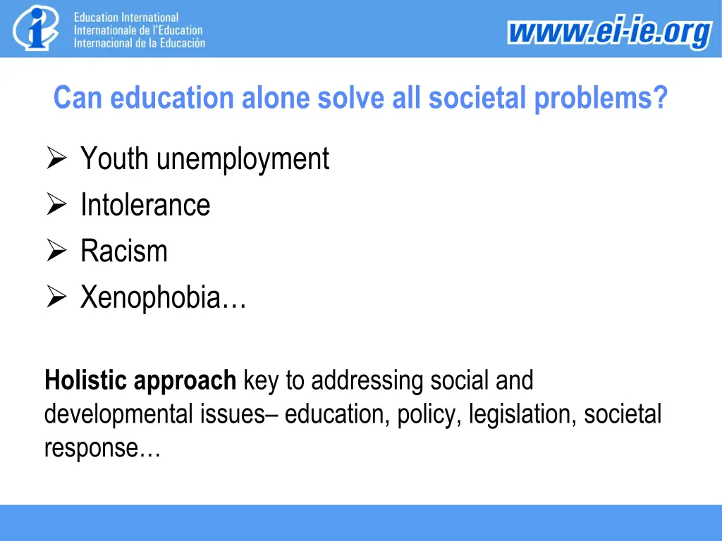 can education alone solve all societal problems