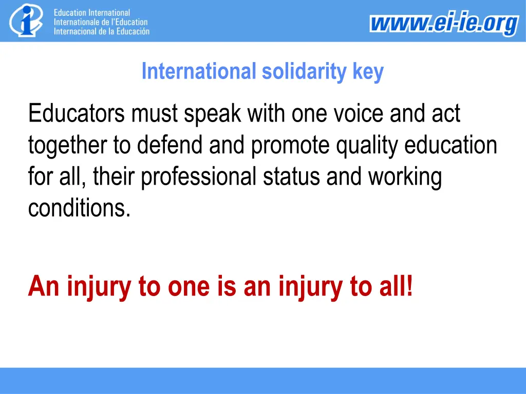 international solidarity key