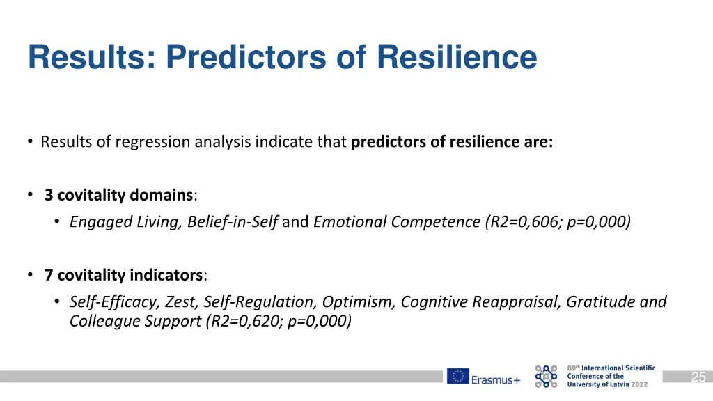 results predictors of resilience