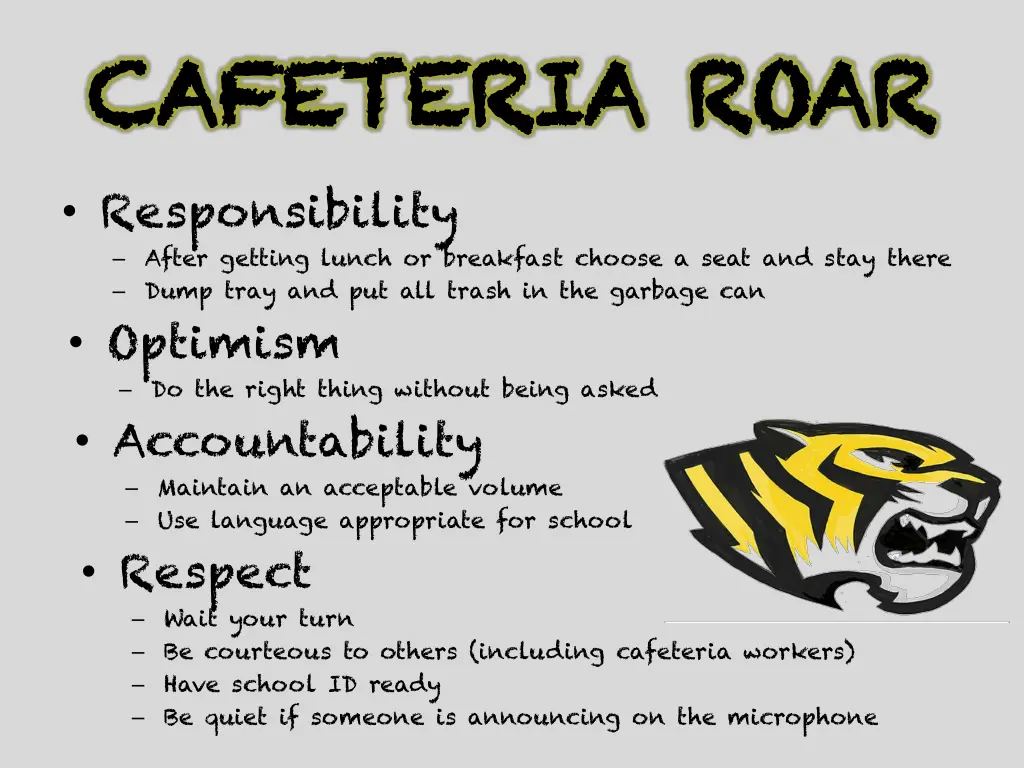 cafeteria roar cafeteria roar