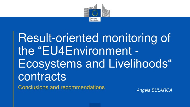 result oriented monitoring of the eu4environment