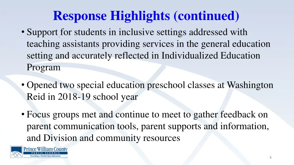 response highlights continued 1