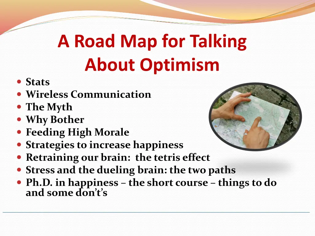 a road map for talking about optimism