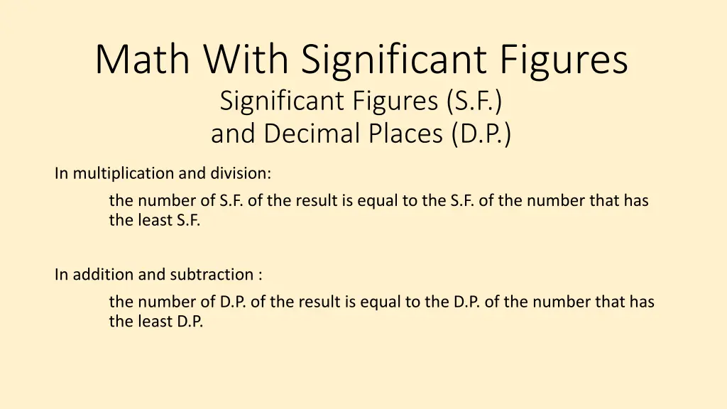 math with significant figures significant figures