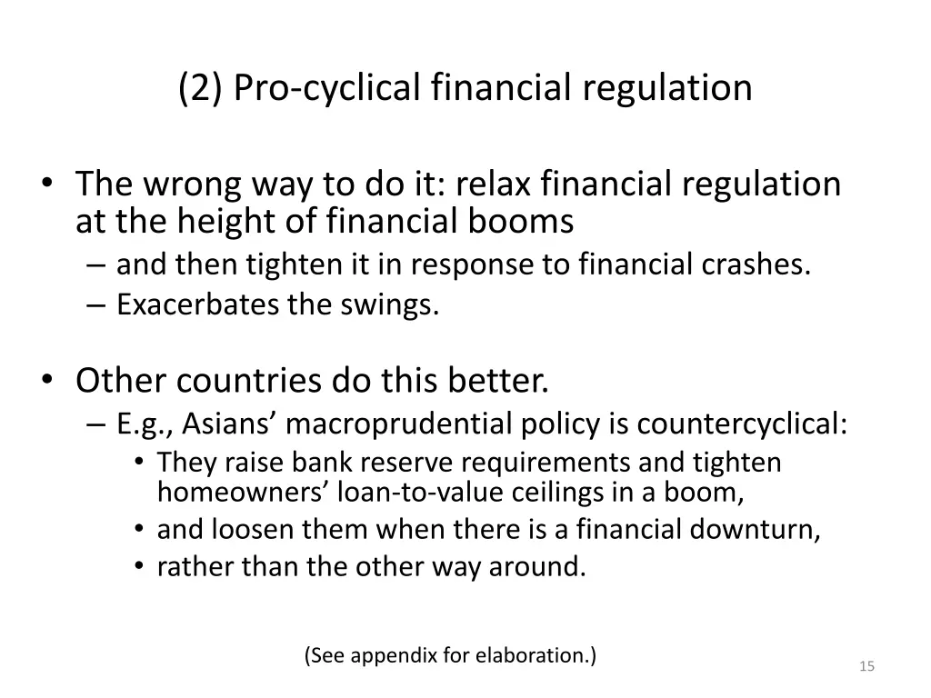 2 pro cyclical financial regulation