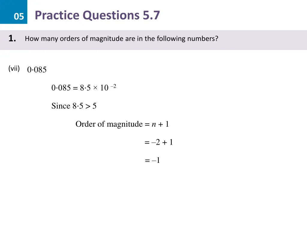 05 practice questions 5 7 6