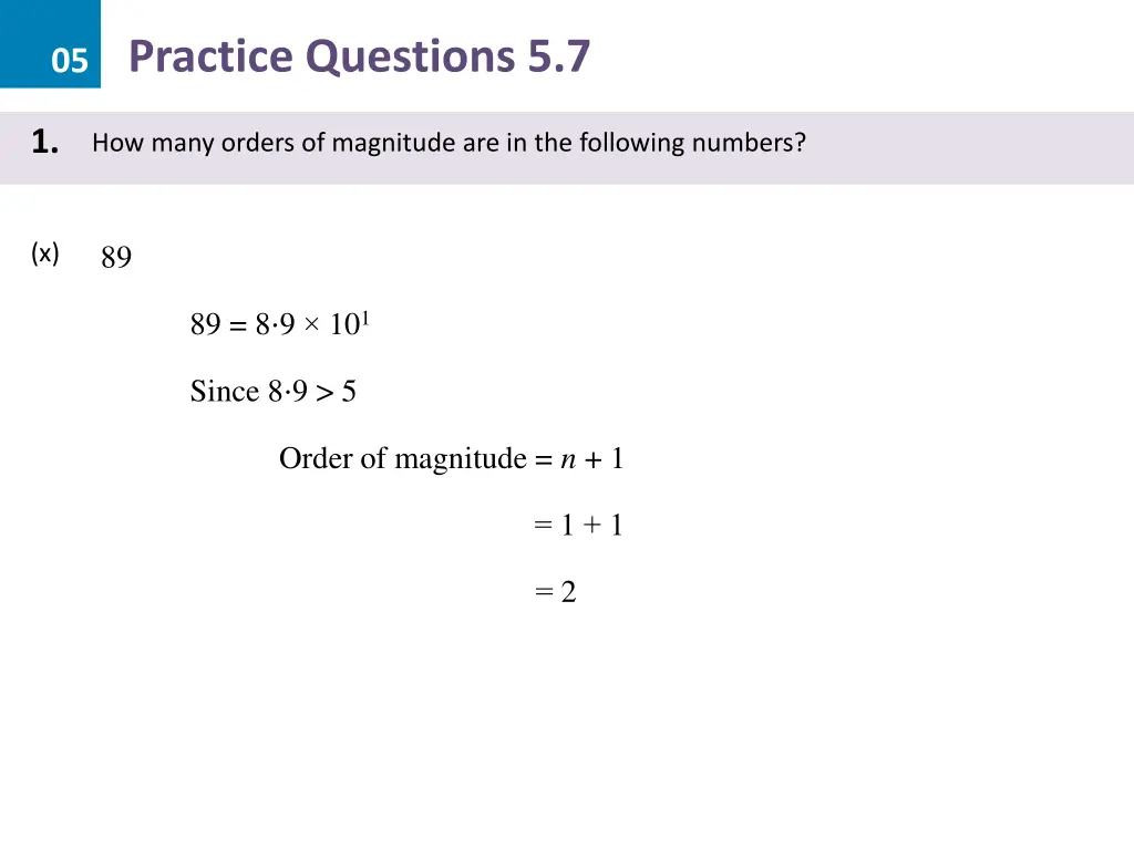 05 practice questions 5 7 9