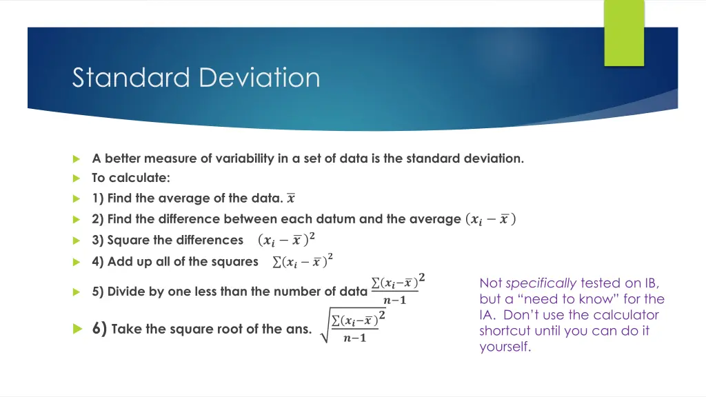 standard deviation