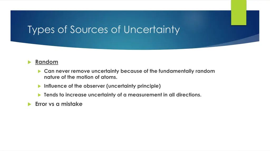 types of sources of uncertainty 1