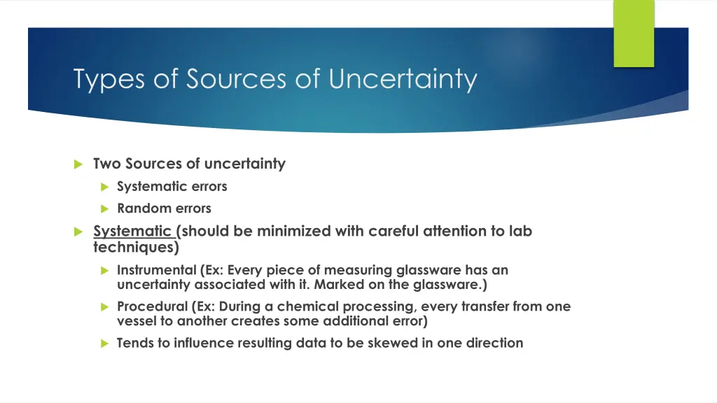 types of sources of uncertainty