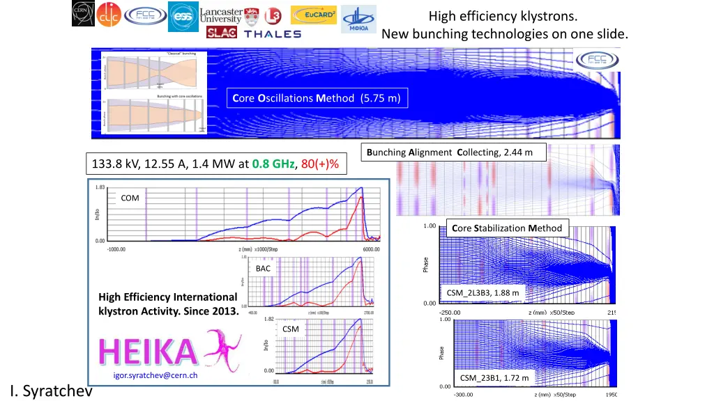 high efficiency klystrons new bunching