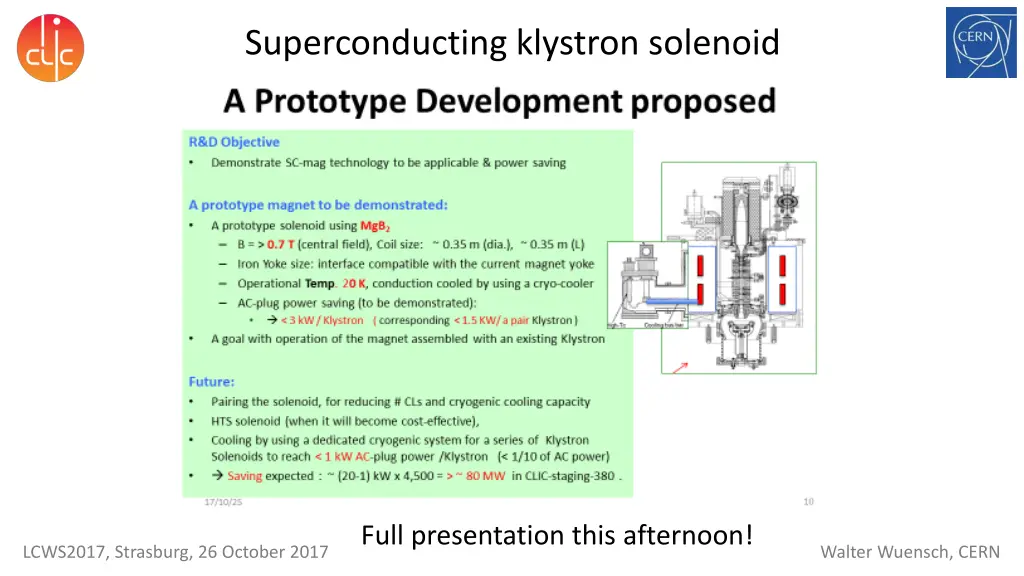 superconducting klystron solenoid 1