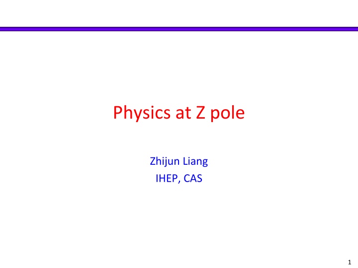 physics at z pole